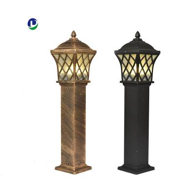 China Hot Selling Outdoor Solar Powered Black Lamp Shade Design Fishing Net Garden Lamp Villa Path Light Pillar Lawn Home Lamp for sale