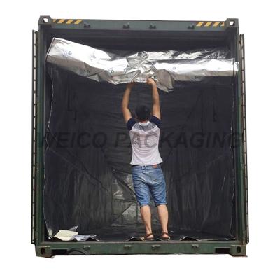 China Industrial Woven Foil Container Liner Insulation Liner Thermal Blanket Bag For Container For Wine Shipping for sale