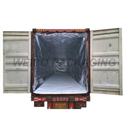 China Industrial reflective aluminum container liner for 40ft hc, 20ft insulation container liner for sale