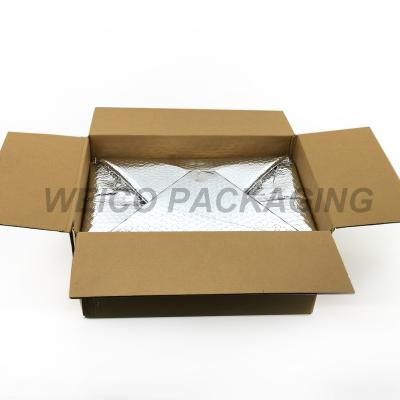 China Moisture Proof Aluminum Liner Aluminum Bubble Cooler Box Thermal Insulated Cream Bag For Shipping for sale