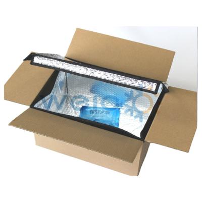 China Modern custom aluminum foil insulation shipping liner box for transport frozen food for sale