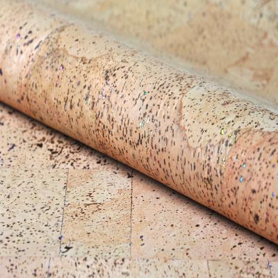 China Anti-rust Portugal imported natural cork bread veins rainbow color cork fabric for bags en venta