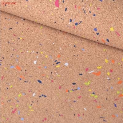 China Hot Sales Colored Cork Board Gravel EVA Cork Rubber Leather Abrasion-Resistant For Women Bags And Shoes à venda