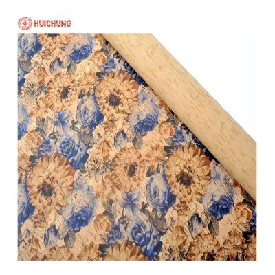 중국 High Quality Old-fashioned Anti-rust Flowers Printing Pattern Cork Fabric For Bags 판매용