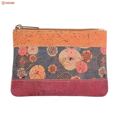 China Waterproof Wholesale Pattern Cork Clutch Bags Eco-friendly Printed Cork Purse For Women en venta