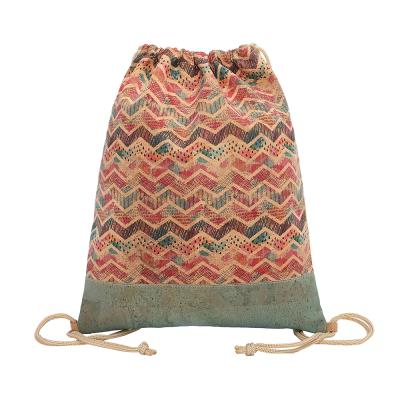 Cina Eco - Friendly Recycled Cork Sack Vegan Cork Drawstring Bag With Printing in vendita