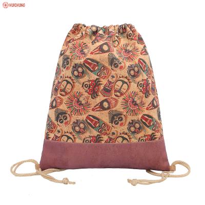 中国 Eco-friendly Cork Material Eco-Friendly Cork Bag Drawstring Bag For Girl 販売のため