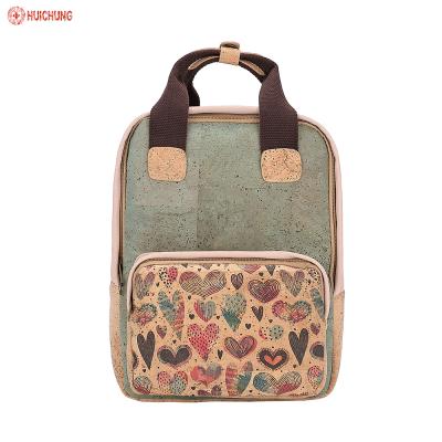 China Tote Bag Backpack Bag Waterproof Style And Elegant Waterproof Cork Natural Women Pink Printing Vintage Customized Logo Female Retractable Te koop