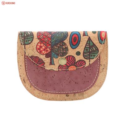 中国 Eco-Friendly 100% Cork Handbag Cork Clutch Purse With Printing Casual Tote Zipper And Latch 100 Pcs Vintage Customized Eco Friendly Purple Logo 販売のため