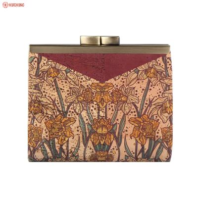 중국 Eco-Friendly Ladies Cross Body Bags Evening Clutch Purse Cork Fabric Clutch Bag 판매용