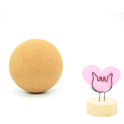 China Natural Cork Yoga Foot Massager Cork Massage Ball For Neck Yoga Exercise Ball Wholesale Balance Ball for sale