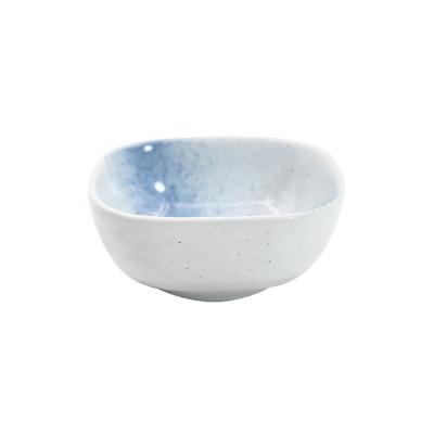 China Factory direct viable ceramic creative hand-painted craft sauce bowl square home restaurant dining side dish sauce bowl for sale