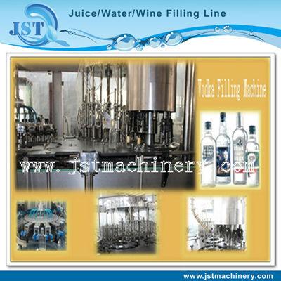 China Food Glass Bottle Vodka Production Equipment Rotary 3 In 1 for sale