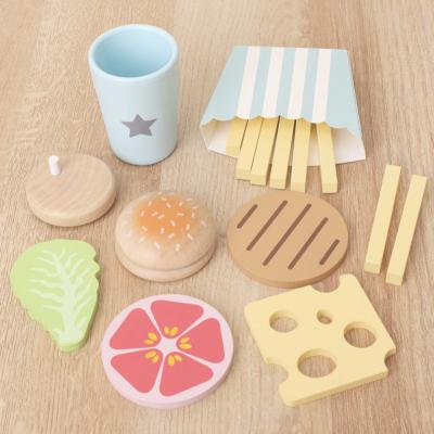 China Pretend Kitchen Toy Set Play Kitchen Toys For Preschool Children Pretend To Play Wooden Simulation Food Children Gift for sale