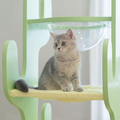 China 2022 Hot Sale Viable Amazon Cat Climbing Tower Cactus Cat Tree Use For Cat Playing And Sleeping Indoor for sale