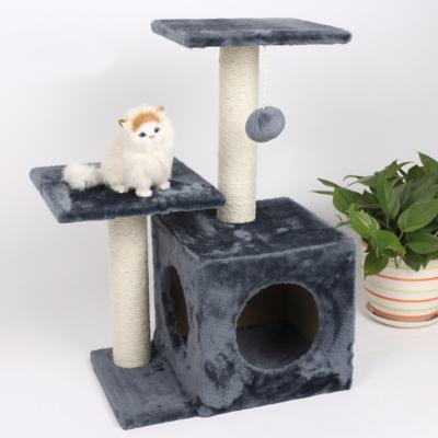 China 2022 Hot Sale Viable Amazon Cat Climbing Tree Cover By Sisal And Wood Use For Cat Playing And Sleeping Indoor for sale