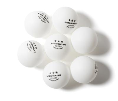 China Custom Professional 100%ABS 3Stars Ping Pong Ball Table Tennis Ball ABS Material Plastic Match New for sale