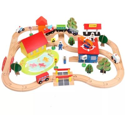 China Hot Selling New Design Kids Imagination Develop Educational Toys Train Tracks Wooden Toys LST-015 for sale