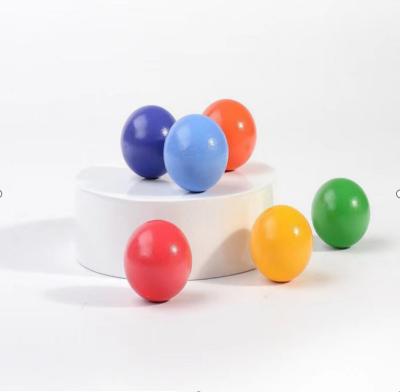 China Wooden 6 Pcs Kids Rainbow Colorful Toy Balls Hand-eye Coordination Shaping Educational Toy for sale