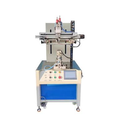 China Hotels Matal-Round Bottle Semi-automatic Screen Printing Machine Curved Slider Positioning Multicolor Screen Printing Machine for sale