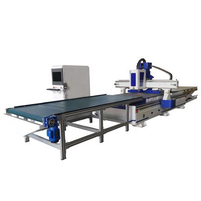 China MDF Cabinet CA-1325 WOOD ACRYLIC ALUMINUM Furniture Making CNC Nesting Machine Automatic Tool Changing CNC Wood Router With Drill Bank And Cut have seen for sale