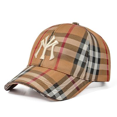 China COMMON Plaid Unisex gorras COMMON Baseball Cap MY Hats Mens Designer Embroidered Hat for sale