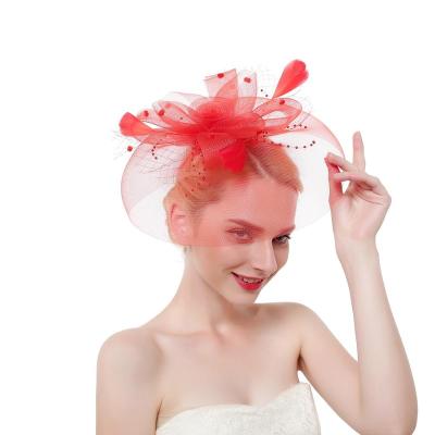 China 2022 plush church to wedding day party fascinator hats kentucky derby hats ladies sinamay for sale