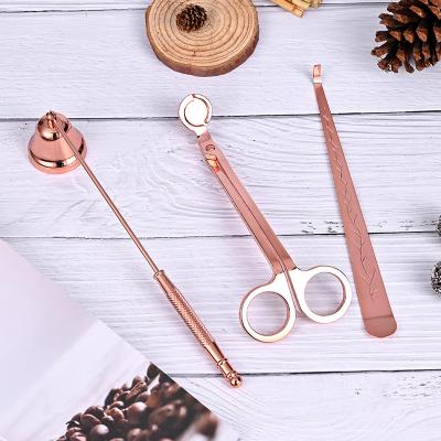 China Multi-Purpose Cutting Top quality rose gold candle accessories wick cutter candle snuffer and candle wick trimmer for sale