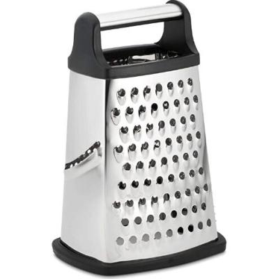 China Professional Factory Price Stainless Steel Box Vegetable Cheese Ginger 4 Sides Viable Grater for sale