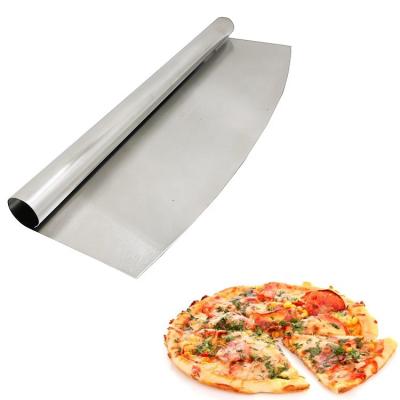 China Disposable 430 Pizza Cutter Logo Baking Tools Stainless Steel Pizza Rocking Cutter for sale