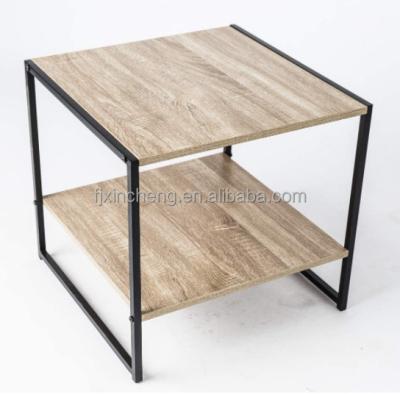 China Modern Side Table Two Tiers Square Metal Amazon Frame For Bedroom Living Room 2022 for sale