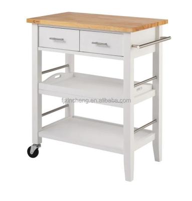 China PANEL Two Tone Kitchen Cart With Casters And Drop Leaf Multiple Colors Kitchen Cart Kitchen Classic 2022 for sale