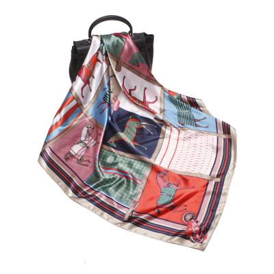 China Square Factory Direct Custom Digital Printed Silk Scarf For Women for sale