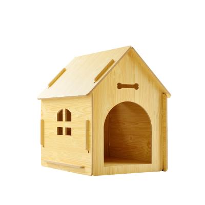 China Hot Sale Outdoor Breathable Detachable Wooden Luxury Fashion Cat Nest Pet House Kennel Stables No Button Support for sale