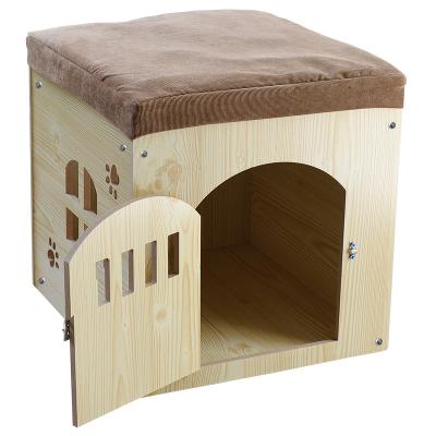 China Environmental Protection Small Breathable Indoor Kennel Kennel Wooden Pet Houses for sale