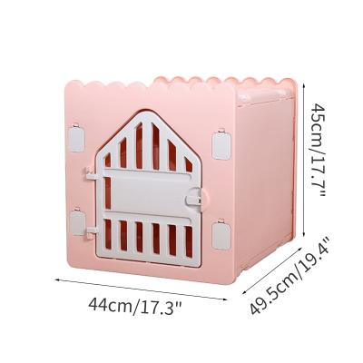 China Breathable Foldable Durable Pet Dog House Kennel Plastic Cat Cage Outdoor Dog Kennel House for sale