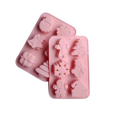 China Handmake Cakes High Quality Christmas Food Grade Custom Silicone Mold For Chocolate Cake Jelly Pudding Handmade Soap Mold for sale