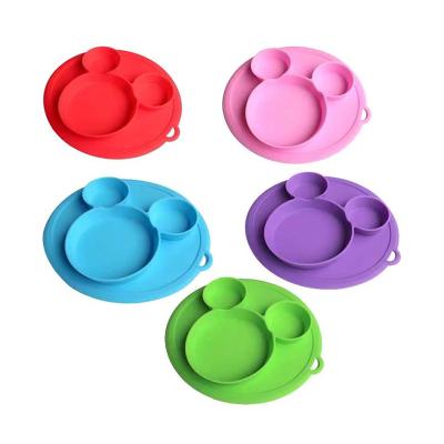 China 100% eco-friendly; New Design Non-Slip Food Grade Silicone Baby Dish Bowl Feeding Auxiliary Food Bowl for Babies and Kids for sale