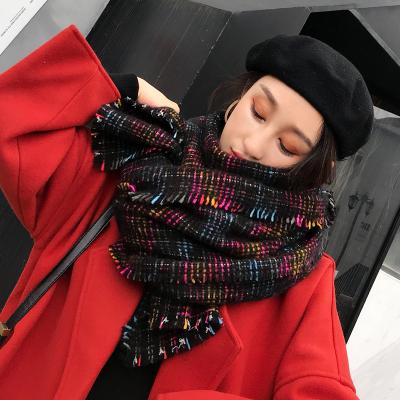 China Cheap Wholesale 200*50Cm Fashion Multicolor Acrylic Warm Long Scarf Warm Windshield Scarf For Winter for sale