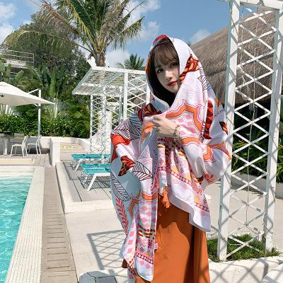 China Wholesale New Style Cotton Ethnic Canvas Air Conditioning Cotton Ladies Wholesale Sunscreen Shawl Beach Towel Scarf Summer Holiday Decoration Factory for sale