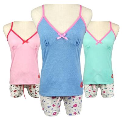 China QUICK DRY Factory Direct Supply Favorable Price Widespread 3 Colors Available Home Wear Women Condole Belt Pajamas Set Sleepwear for sale