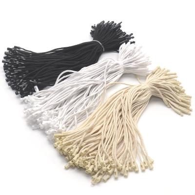 China High Quality Cheap Viable Custom Price 20cm Long Cotton Hang Tag Cord Clothing Hang Tag String Loop For Garment Seal Tag for sale