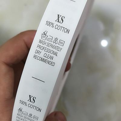 China Viable Custom Your Design Logo Satin Ribbon Clothes Size Label Care Wash Printing Garment Labels For Clothing for sale