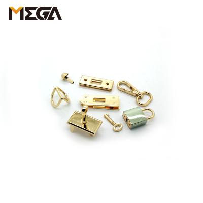 China The bag. .etc used to make 7 sets of bag alloy cheaper price making accessories bag lock metal clasp lock handbag lock for sale