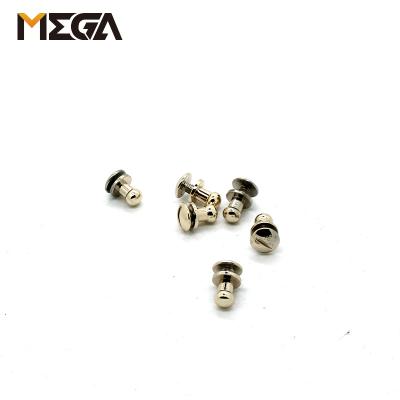 China Custom Fashion Leather Bag Accessories Nickel Free Titanium Fastener Screw Rivets For Handbag for sale