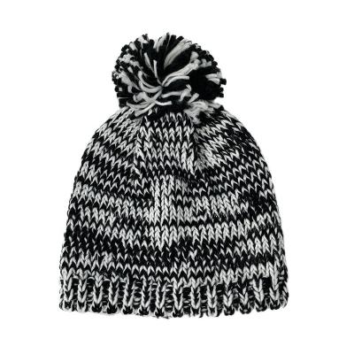 China Newest Set High Quality Knitted Cap Winter Beanie Hats With Lurex For Adults And Kids for sale