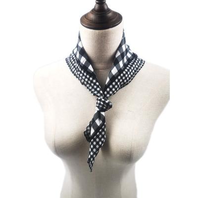 China European American small high quality custom printed universal houndstooth head bandana cotton scarf women headband for sale