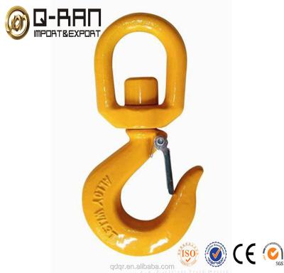 China Quenched and tempering drop forged swivel lifting hook--Crane hook--QINGDAO Manufacturer for sale