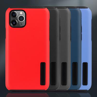 China Anti-drop 2 in 1 multi-color optional natural colored frosted anti-drop phone protective cases for iPhone 11/12 cases for sale