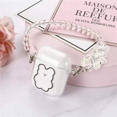 China Popular Colors CIA Clear Cartoon DIY Bracelet Strap Anti-fall TPU Case For Airpods 2 3 for sale